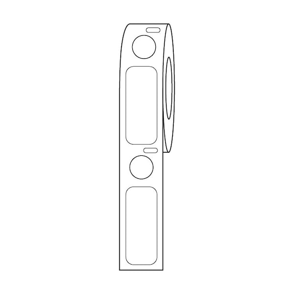 Label/Dot Combo Roll, Cryo, Direct Thermal, 33x13mm & 9.5mm Dot, for 2.0mL Tubes, Yellow, 500PK